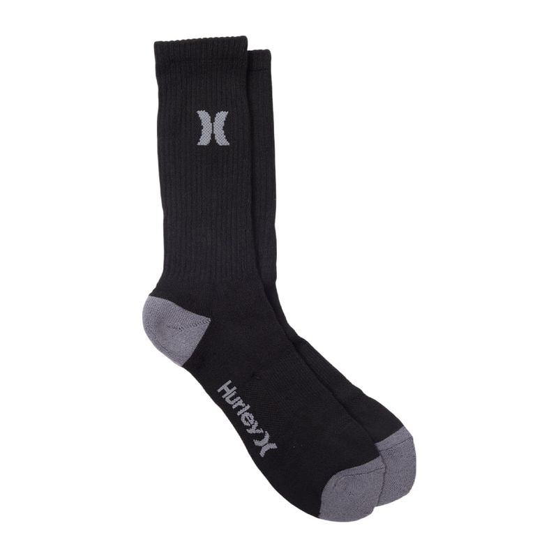 104843391-Pack-de-6-pares-de-calcetines-crew-Hurley-negros-para-hombre