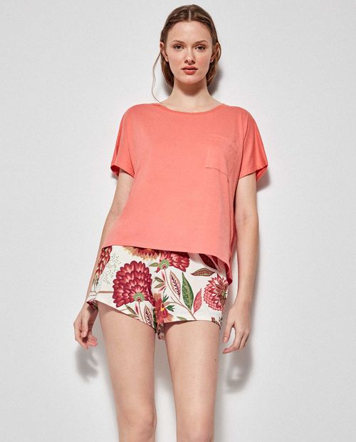 Pijama con short Gisela multicolor para mujer