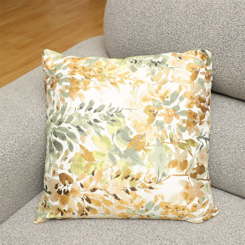 Cojín estampado hojas multicolor 45x45 cm Siman Nicaragua