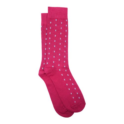 Par de calcetines crew Unexpected burgundy con mini print para hombre