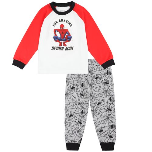 Pijama de 2 piezas bicolor con estampado Spider Man para niño