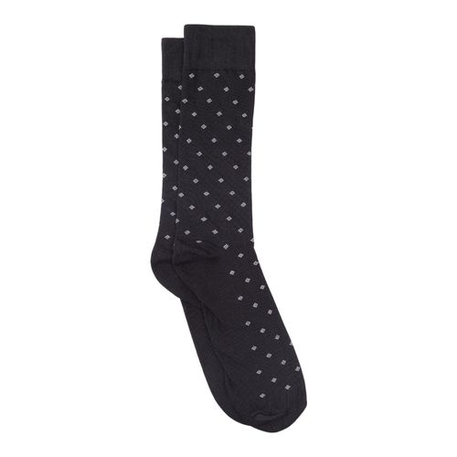 Par de calcetines crew Unexpected negro con mini print de rombos para hombre