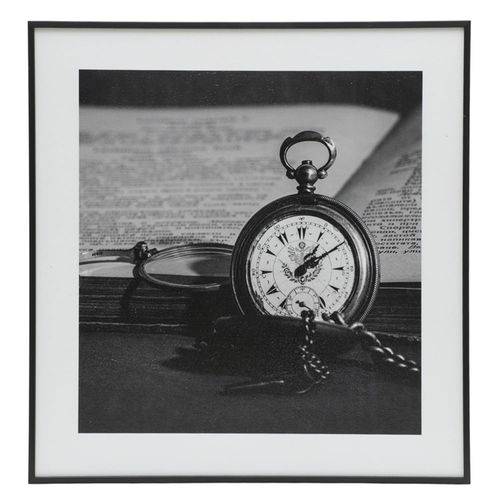Cuadro decorativo reloj de bolsillo 40x40 cm