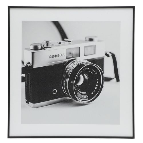 Cuadro decorativo cámara fotográfica 40x40 cm