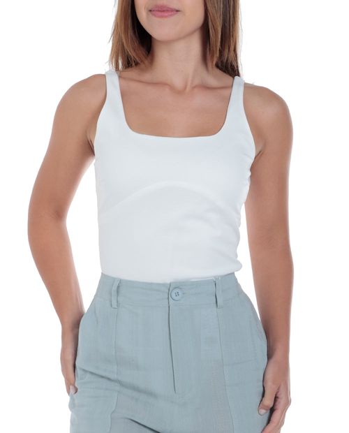 Blusa Orange bodysuit blanca de tirantes para mujer