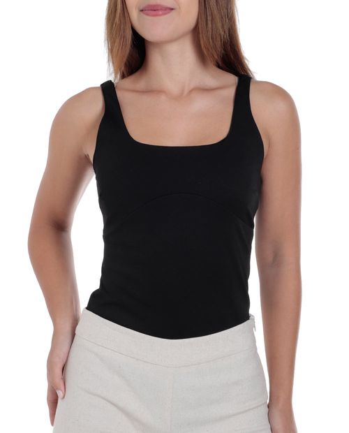 Blusa Orange bodysuit negra de tirantes para mujer