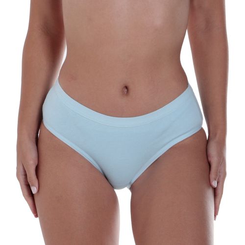 Pantalón Accente celeste de cintura media para mujer