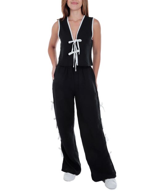 Pantalón No Comment pull on de cintura alta para mujer