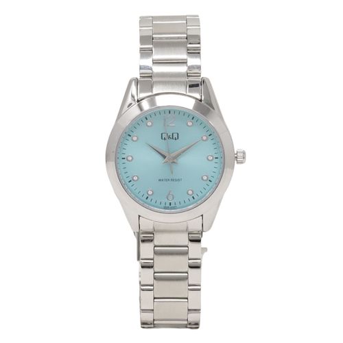 Reloj Q&Q análogo de metal color plateado para mujer