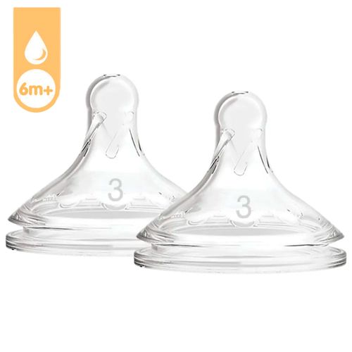 Set de 2 biberones flujo medio Natural Flow 6 M+