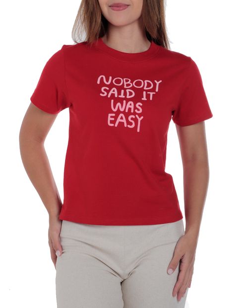 Camiseta Orange estampada manga corta para mujer