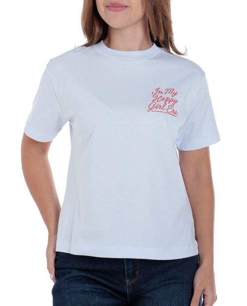 Camiseta Orange estampada manga corta para mujer