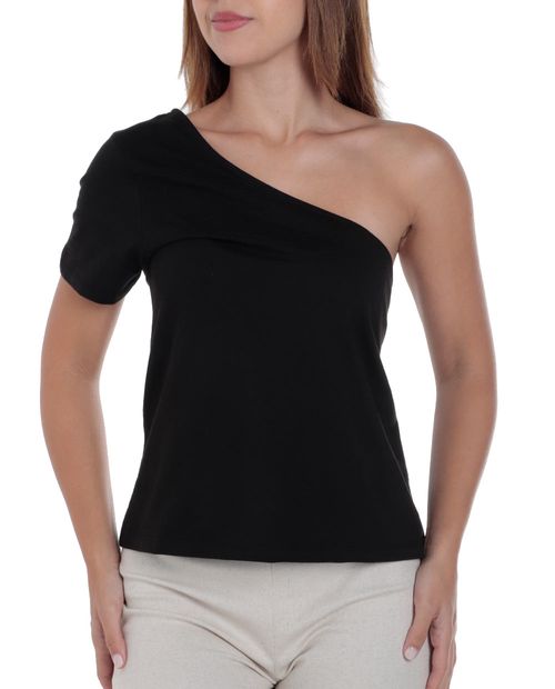 Camiseta Orange negra manga corta para mujer