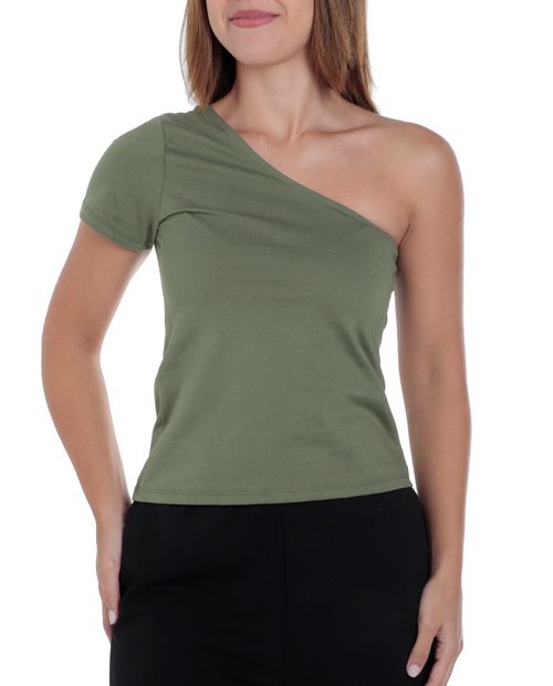Camiseta Orange verde manga corta para mujer