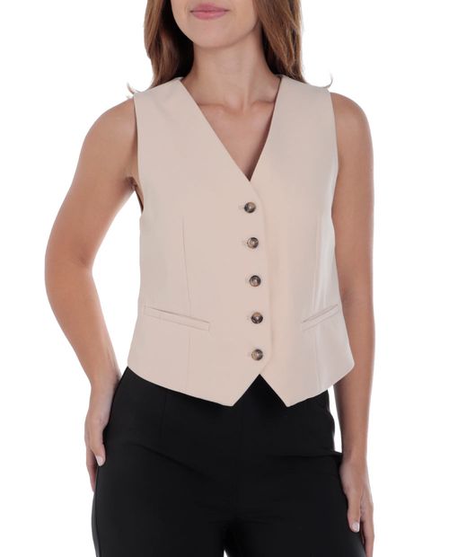 Chaleco Unexpected beige para mujer