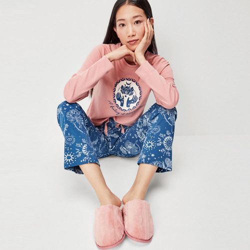 Pantuflas Gisela rosada para mujer