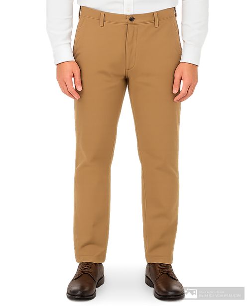 Pantalón chino Gents regular fit khaki texturizado para hombre
