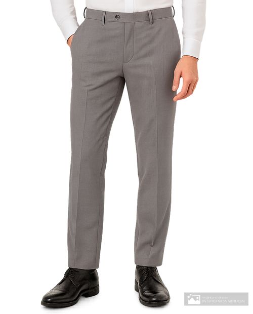 Pantalón formal slim fit Zanetti Orange gris heather para hombre