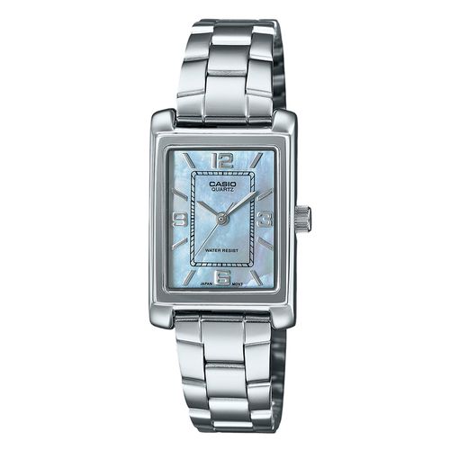 Reloj Casio análogo Standard de acero inoxidable plateado para mujer