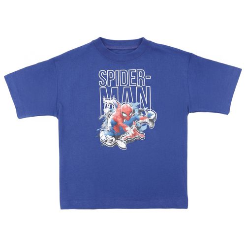 Camiseta azul con estampado de Spider Man para niño