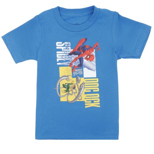 Camiseta azul con estampado de Spider Man para niño