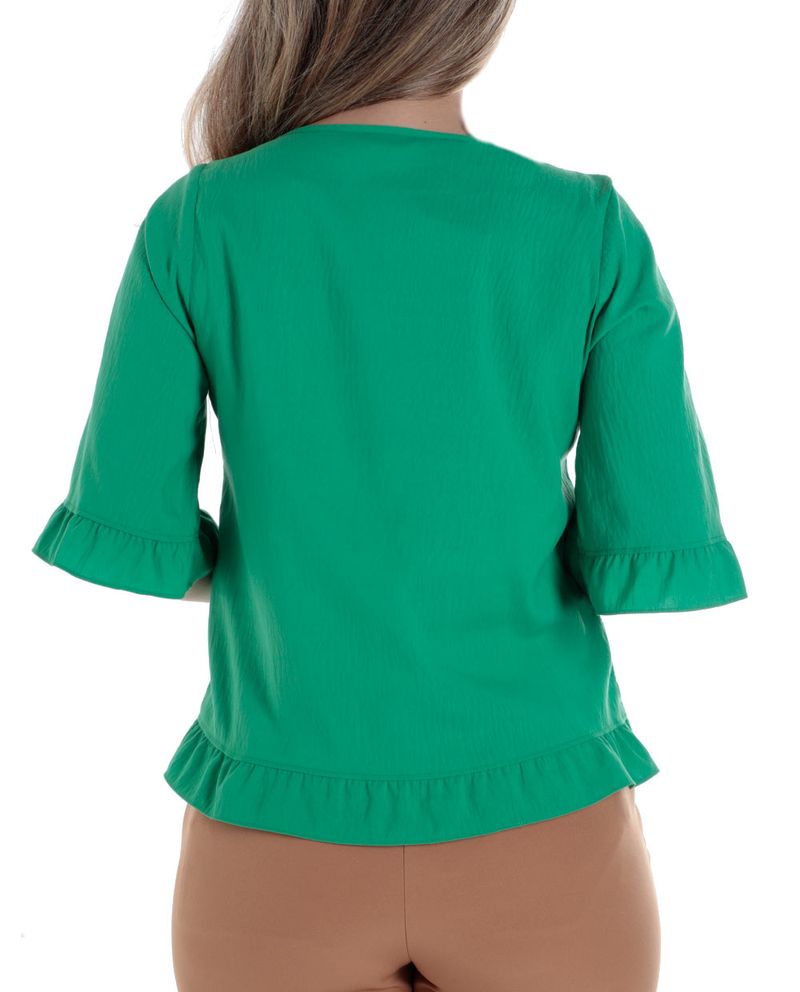 104970774-Blusa-Sabrina-formal-verde-manga-3-4-para-mujer