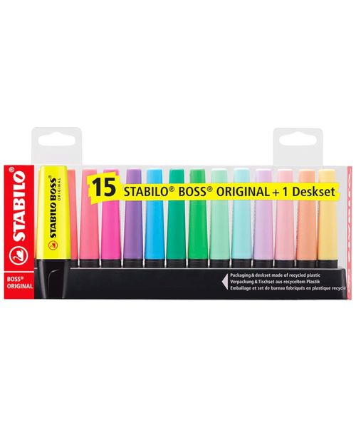 Set de resaltadores Stabilo boss 7015-01 15 unidades