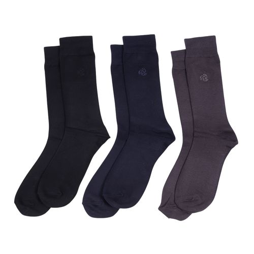 Pack de 3 pares de calcetines crew Jockey multicolor sólidos para hombre