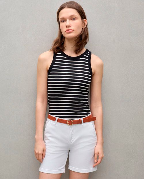 Camiseta Easy Wear tank top rayado de tirantes para mujer