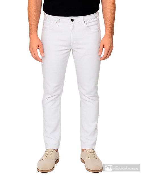 Jeans Orange skinny fit blanco denim para hombre