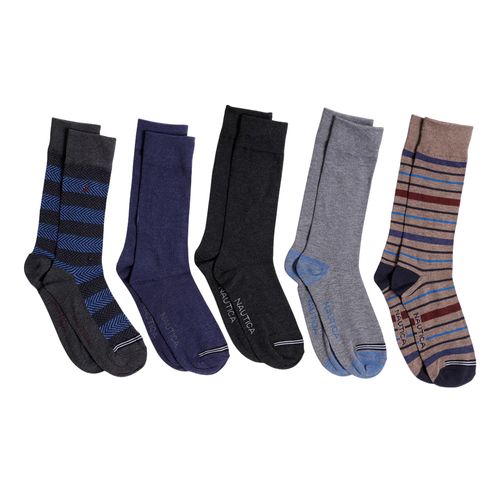 Pack de 5 pares de calcetines crew Nautica multicolor para hombre