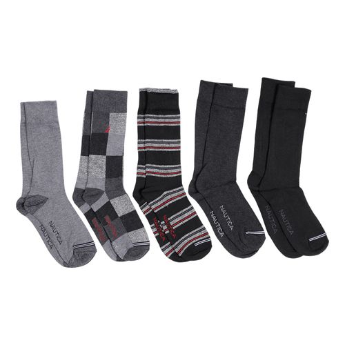 Pack de 5 pares de calcetines crew Nautica multicolor para hombre