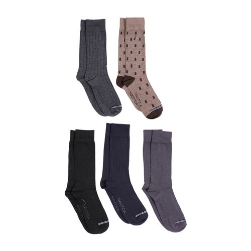 Pack de 5 pares de calcetines crew Nautica multicolor para hombre