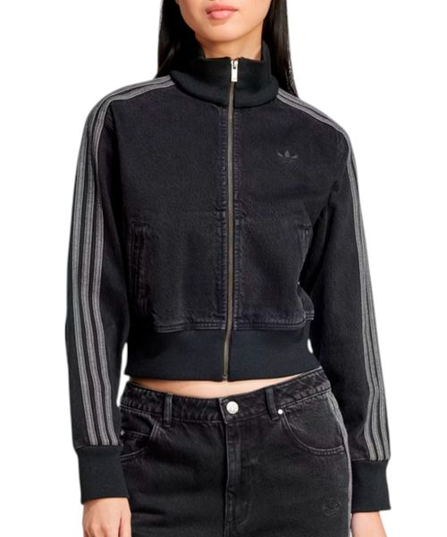 Chaqueta deportiva Adidas Originals negra denim para mujer