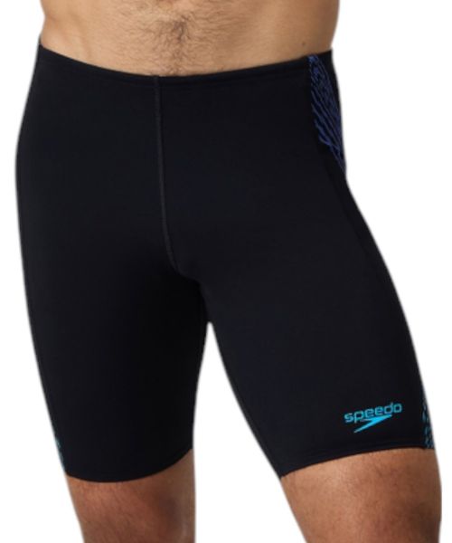 Calzoneta de baño Speedo negra estampada para hombre