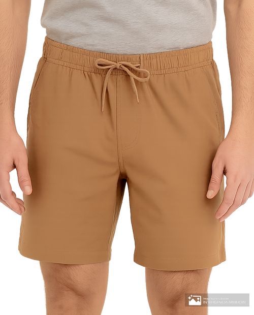 Jogger corto Denim y Flor color café liso para hombre