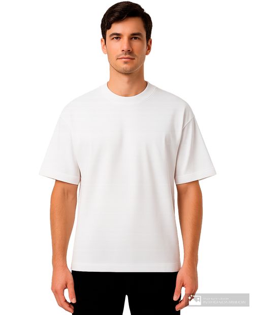 Camiseta Denim and Flower relaxed fit blanca sólida para hombre