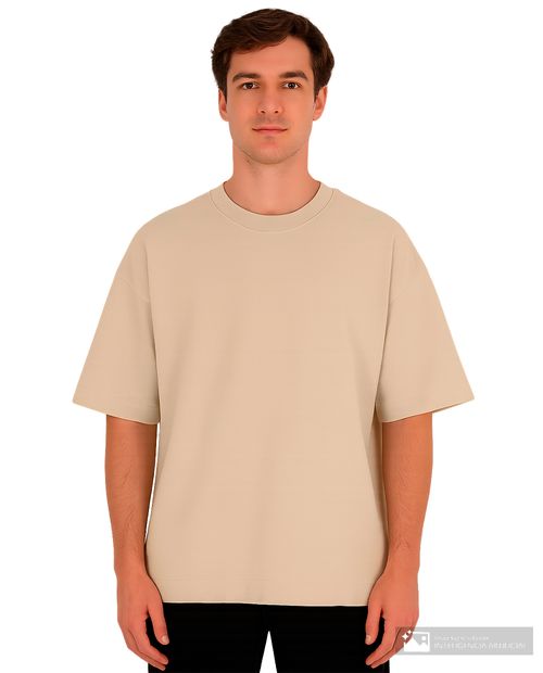 Camiseta Denim and Flower relaxed fit beige heather para hombre