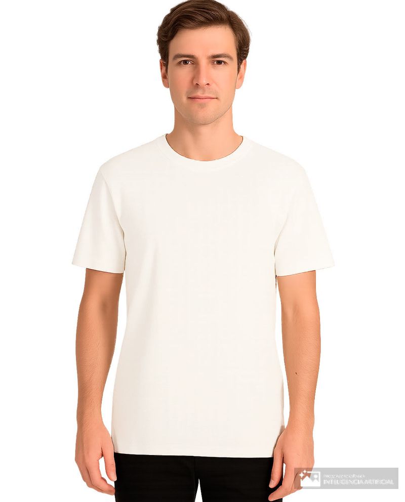 104910174-Camiseta-Denim---Flower-blanca-con-textura-para-hombre