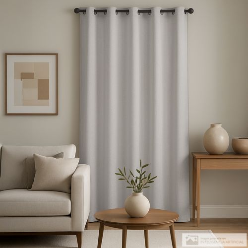 Cortina opaca de poliéster liso 140x230 cm