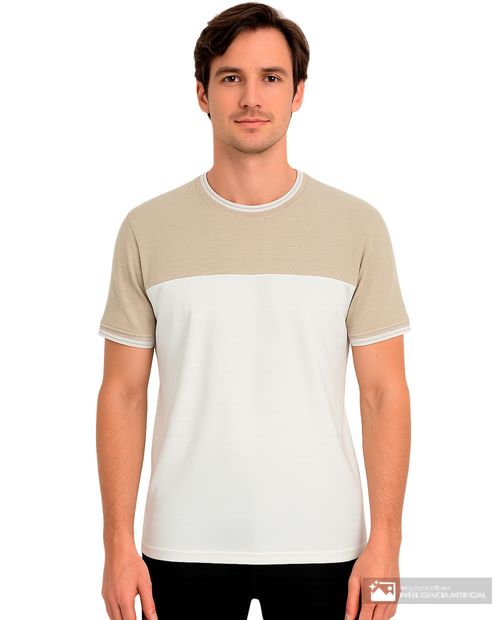Camiseta Denim & Flower color blocking para hombre