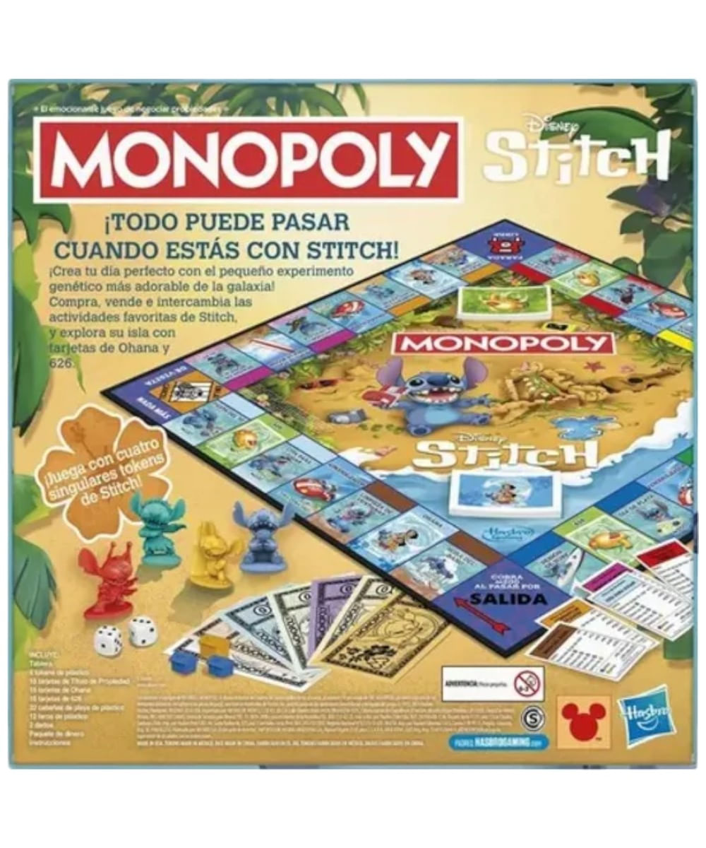 Hasbro gaming juego de mesa monopoly Stitch Siman Costa Rica