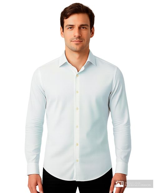 Camisa de vestir slim fit Carven blanca sólida para hombre