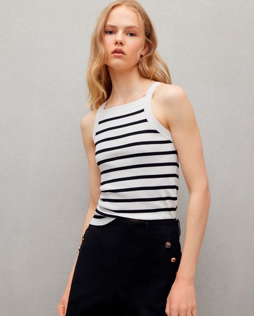 Blusa Easy Wear casual rayada de tirantes para mujer