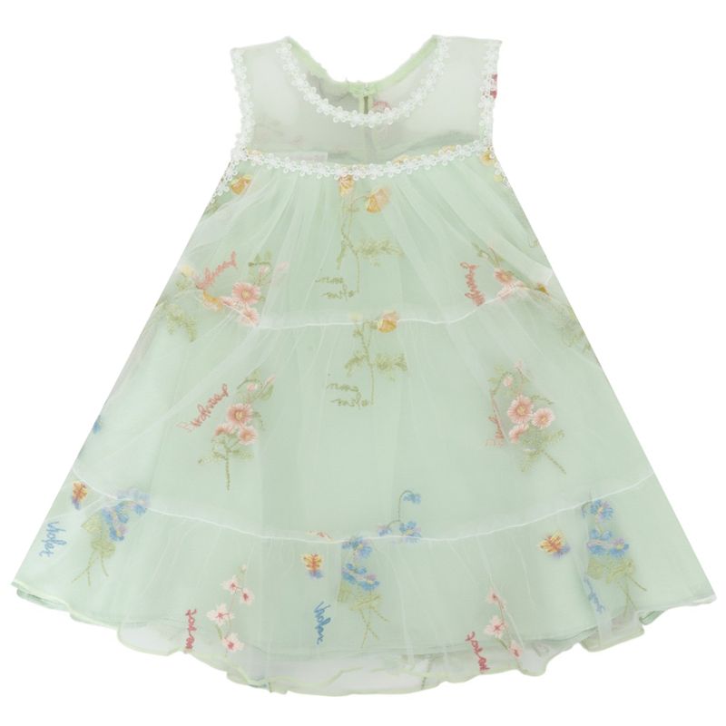 104835671-Vestido-verde-con-bordado-floral-para-niña