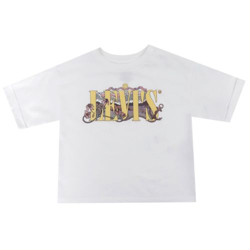Blusa blanca con estampado para niña
