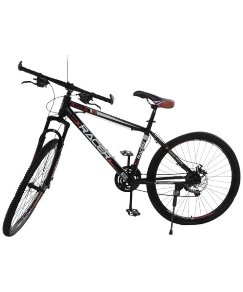 Bicicleta MTB negra Racer rin 26"