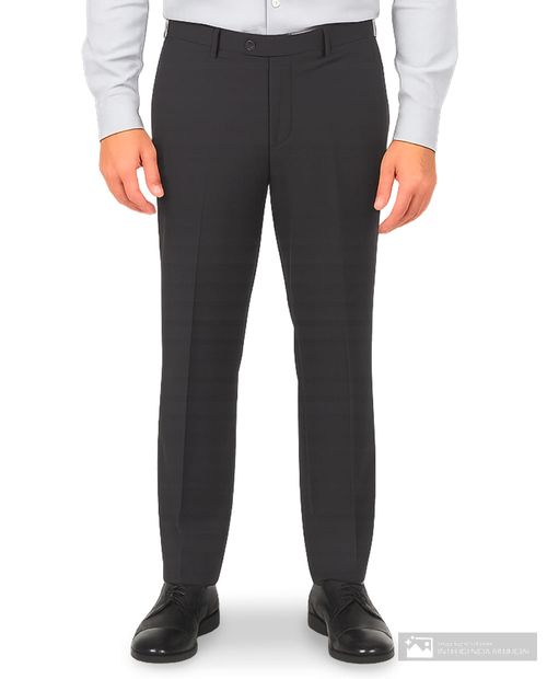 Pantalón formal Oscar de la Renta classic fit negro texturizado para hombre