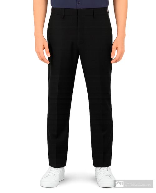 Pantalón formal Oscar de la Renta tailored fit negro sólido para hombre