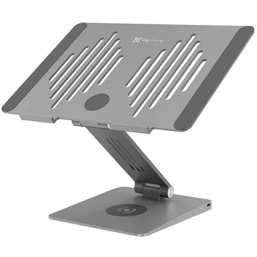 Estación 9 en 1 con soporte para laptop y plataforma de carga inalámbrica